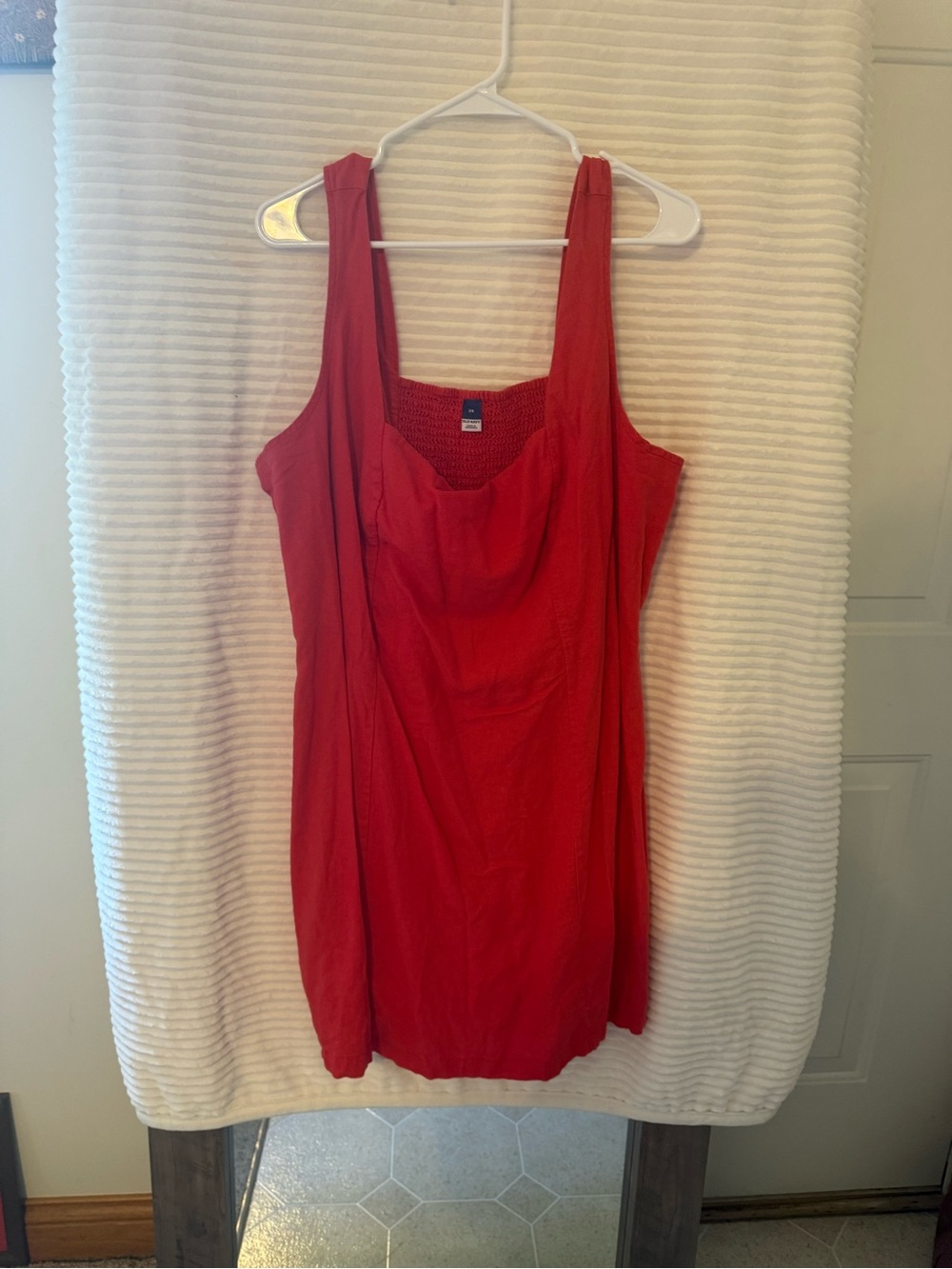 Old Navy Red Linen mini dress